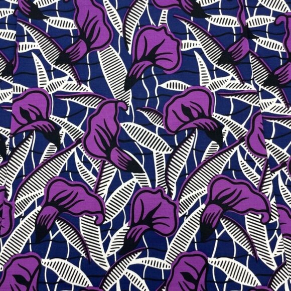 Club Monaco Valerie A-Line Skirt in Blue Motif Size 8 - Picture 6 of 7